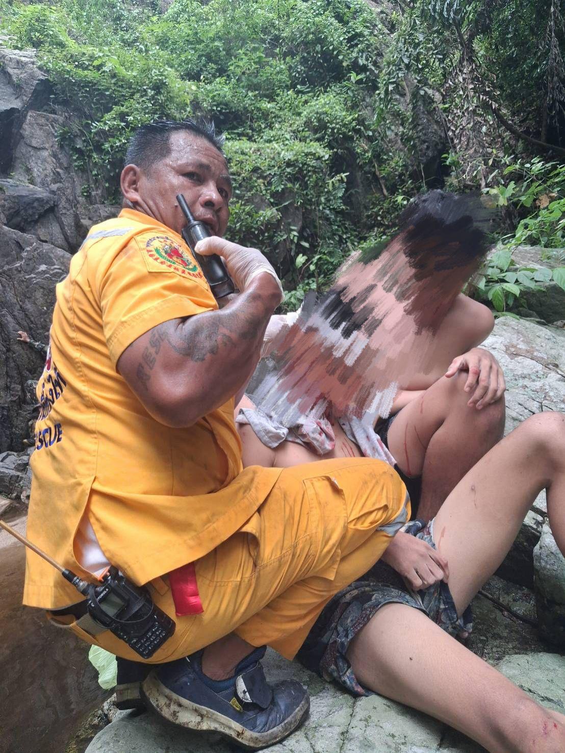 Teenager Seriously Injured After Falling from Restricted Area at Popular Chantathen Waterfall in Sri Racha