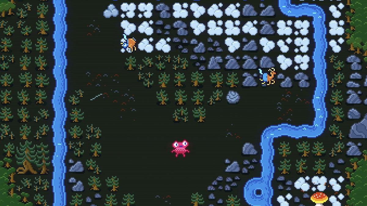 Copy animals' movements to turn into them, or fuse them to travel further in Mimic Meadows