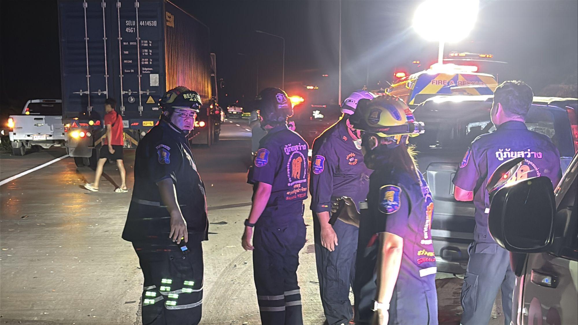 Mother Driving With Family Rear-Ends 10-Wheel Crane Truck Near Pattaya; Young Son Critically Injured