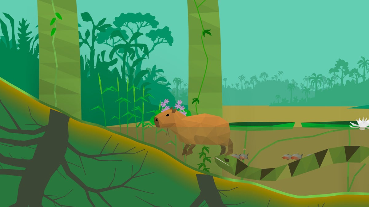 Polyzonia is an ecosystem sim about breathing life into the Amazon rainforest until it can look after itself