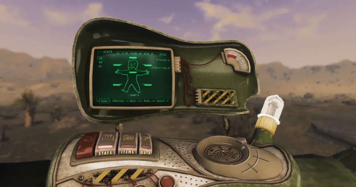 "IT FLIPS UP," Fallout New Vegas modders yell after releasing a funky Pip-Boy based on cancelled entry Van Buren's design docs